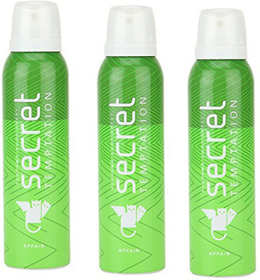 

Secret Temptation Affair Body Spray - For Women(150 ml, Pack of 3)