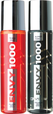 

Envy 1000 Texas Heat & Alpine Thrill Crystal Deo Combo (Pack of 2) Body Spray Body Spray - For Men(270 ml, Pack of 2)