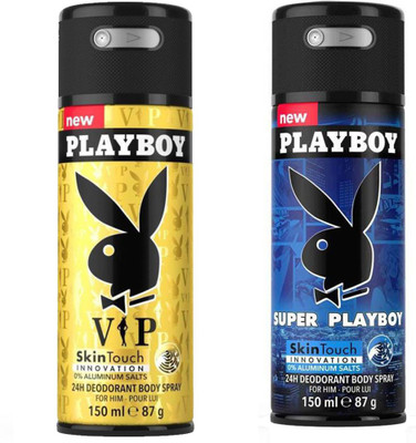 

Playboy Vip, Super Body Spray - For Men(150 ml, Pack of 2)