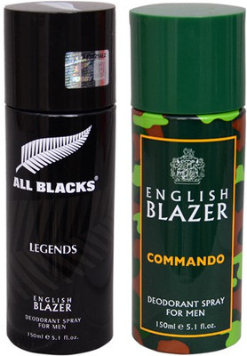 

English Blazer 1 LEGENDS::1 COMMANDO Deodorant Spray - For Men(200 g, Pack of 2)