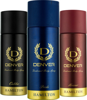 

Denver Caliber, Pride and Honour Deo Combo (Pack of 3) Deodorant Spray - For Men(495 ml, Pack of 3)