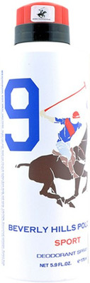 Beverly Hills Polo Club Sport Deodorant No 9 For Mens Body Spray - For Men(175 ml) available at flipkart for Rs.199
