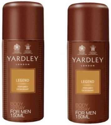

Yardley London Legend Body Spray - For Men(300 ml, Pack of 2)