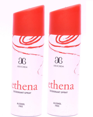 

Arochem 2 x Ethena Deodorant Spray - For Men & Women(400 ml, Pack of 2)