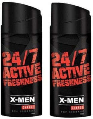 

X-Men 24/7 Active Deodorant Spray - For Men(150 ml, Pack of 2)