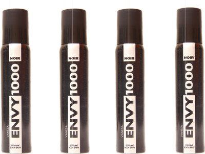

Envy 1000 4 NOIR DEO Deodorant Spray - For Men & Women(460 g, Pack of 4)