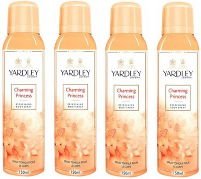 

Yardley London Princess Body Spray - For Women(600 ml, Pack of 4)