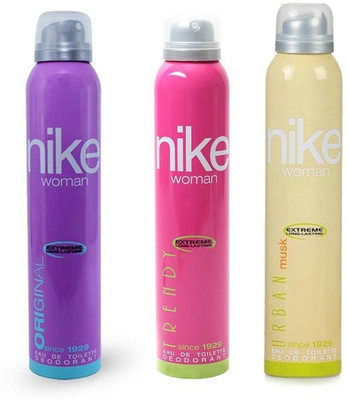 NIKE Original Trendy Urban Musk Deodorant Spray - For Women(600 ml, Pack of 3)