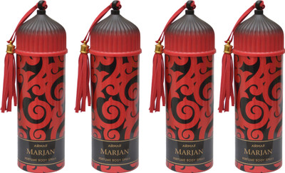 

Armaf Marjan 4 Red Body Spray - For Men & Women(800 ml, Pack of 4)