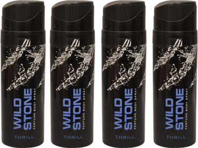 

Wild Stone 4 Thrill Deodorant Spray - For Men(400 ml, Pack of 4)