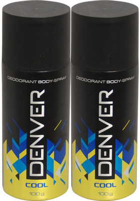 

Denver 2 Cool Deodorant Spray - For Men(200 ml, Pack of 2)