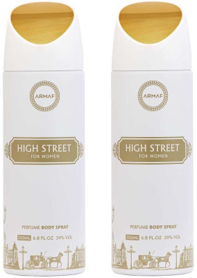 Armaf 2 High Street Body Spray - For Women(400 ml, Pack of 2)