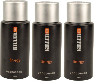 

Killer En-Rgy (Combo Of 3) Deodorant Spray - For Men(300 ml, Pack of 3)