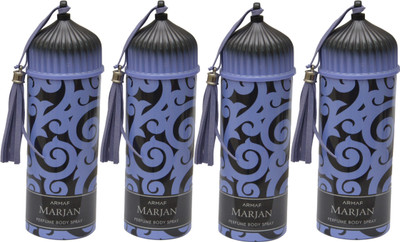 Armaf Marjan 4 Blue Body Spray - For Men & Women(800 ml, Pack of 4)