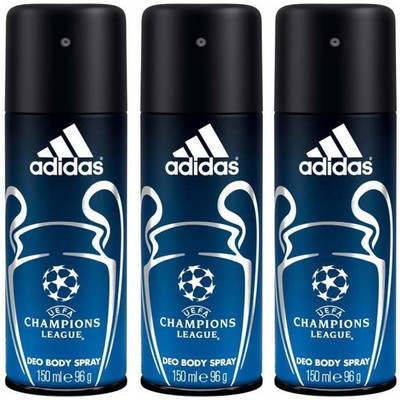 

ADIDAS champion Leauge Deodorants pack of 3 Deodorant Spray - For Men(450 ml, Pack of 3)
