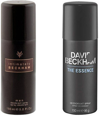 

David Beckham The Essence and Intimately Deodorant Spray - For Men(300 ml, Pack of 2)