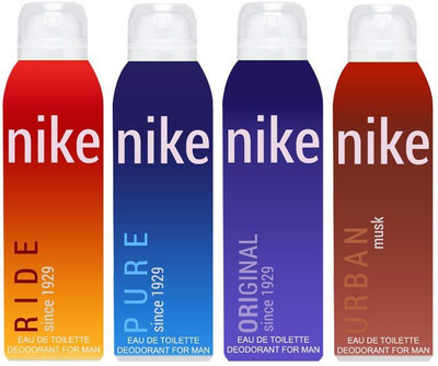 

Nike Ride Pure Original Urban Musk Body Spray - For Men(800 ml, Pack of 4)