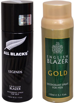 

English Blazer 1 LEGENDS::1 GOLD Deodorant Spray - For Men(200 g, Pack of 2)
