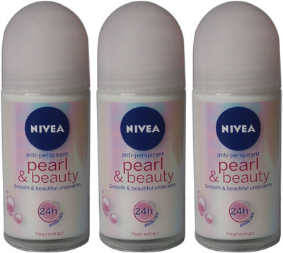 

Nivea Pearl & beauty Pack of 3 Deodorant Roll-on - For Women(50 ml, Pack of 3)