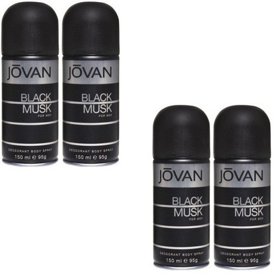 

Jovan Live It Combo's In Men's Deo The Black Musk Body Spray - For Men(150 ml, Pack of 4)