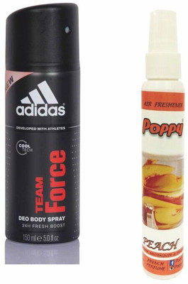 

ADIDAS Adidas Team Force Deo + Poppy Spray Freshener Peach Free Deodorant Spray - For Men & Women(150 ml)