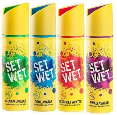 

Newdort Set Wet Deodorant Spray - For Men(150 ml, Pack of 4)