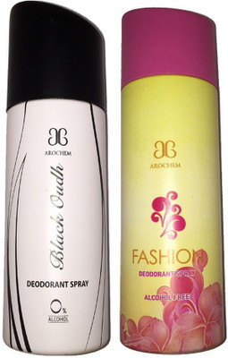 

Arochem Black Oudh + Fashion Deodorant Spray - For Men & Women(400 ml)