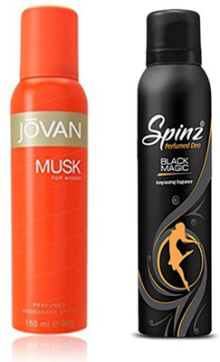Jovan Musk And Black Magic Body Spray - For Women(300 ml, Pack of 2) Flipkart
