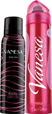 

Vanesa Kooky & Petal Deo Combo (Pack of 2) Body Spray - For Women(300 ml, Pack of 2)