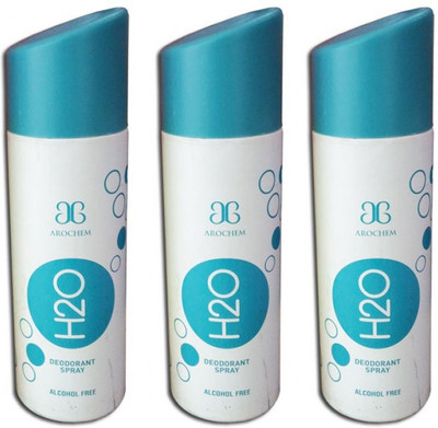

Arochem 3 X H20 Deodorant Spray - For Men & Women(600 ml, Pack of 3)
