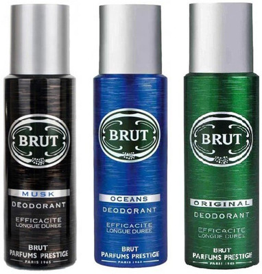 

Brut Musk Ocean & Original Body Spray - For Men(600 ml, Pack of 3)