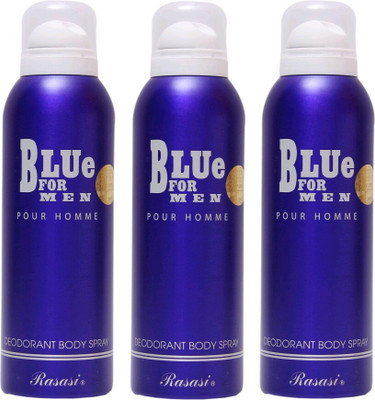 

Rasasi blue for man Deodorant Spray - For Men(450 ml, Pack of 3)