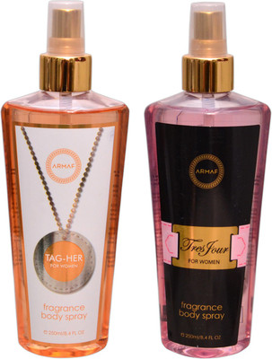 

Armaf 1 TAG HER::1 TRES POUR FEMME Body Mist - For Men & Women(500 ml, Pack of 2)