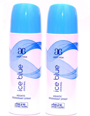

Arochem 2 x Ice Blue Deodorant Spray - For Men & Women(400 ml, Pack of 2)