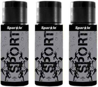 

Sparkle Sport Combo Offer (Set of 3) Deodorant Spray - For Men(150 ml)