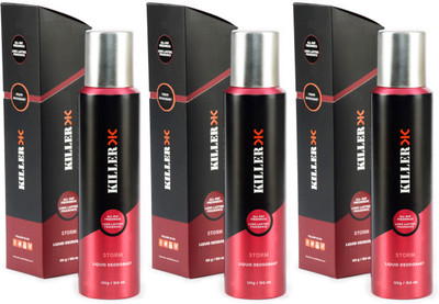 

Killer STORM Deodorant Spray - For Men(450 ml, Pack of 3)