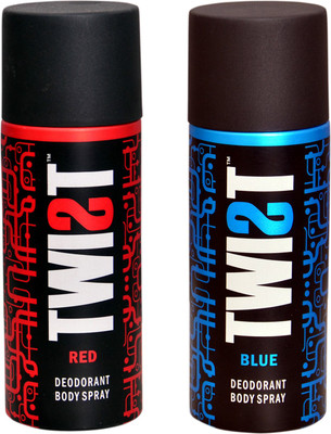 

Twist RED::BLUE Deodorant Spray - For Men & Women(300 ml, Pack of 2)