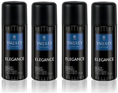 

Yardley London Elegance Body Spray - For Men(600 ml, Pack of 4)