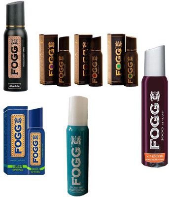 

Fogg Absolute, Bleu, Black, Majestic, 1000 Body Spray - For Men(800 g, Pack of 7)