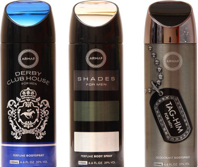 

Armaf derby club shade and tag him Deodorant Spray - For Men(600 ml, Pack of 3)