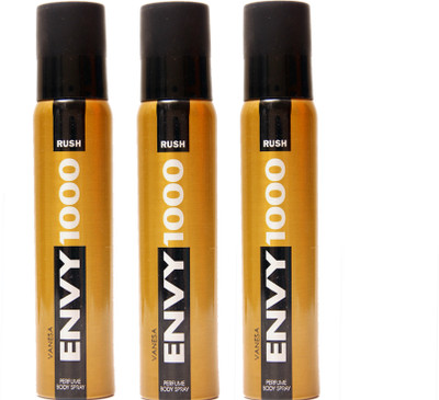 

Envy 1000 3 RUSH DEO Deodorant Spray - For Men & Women(345 g, Pack of 3)