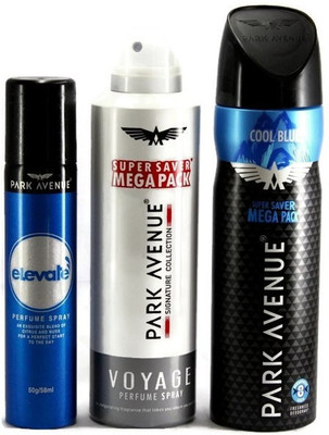 

Park Avenue Elevate, Voyage & Cool Blue Deodorant Spray - For Men(556 ml)