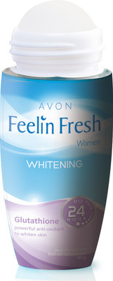 

Avon Feelin Fresh Whitening Glutathione Powerful Anti-Oxidant to whiten Skin Deodorant Roll-on - For Women(40 g)