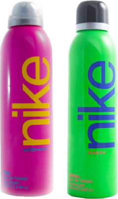 

Nike Pink, Green Deodorant Spray - For Men & Women(400 ml, Pack of 2)