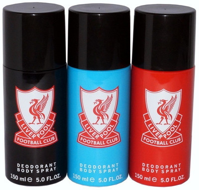 

Liverpool Black,Red & Blue Deodorant Spray - For Men(450 ml, Pack of 3)