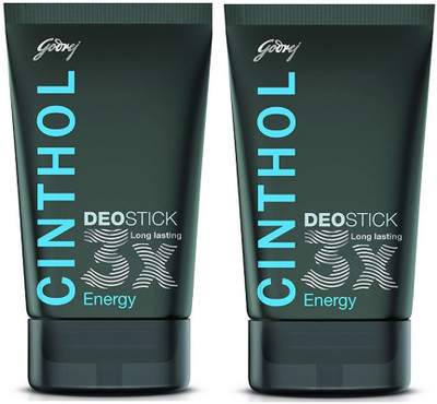 

Cinthol Energy, Pack of 2 Deodorant Stick - For Men(80 g, Pack of 2)