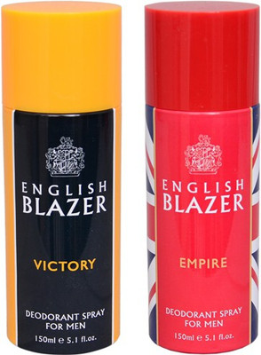 

English Blazer 1 VICTORY::1 EMPIRE Deodorant Spray - For Men(200 g, Pack of 2)