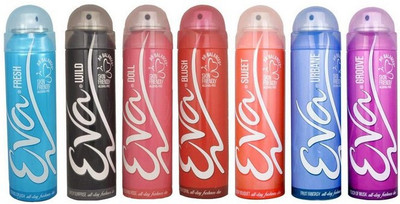 

EVA fresh wild urbane deos Deodorant Spray - For Women(125 ml, Pack of 7)