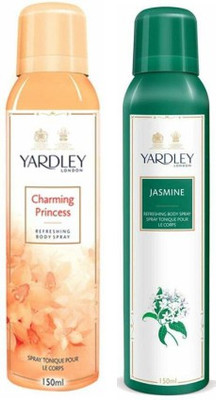 

Yardley London Princess & Jasmine Body Spray - For Women(300 ml, Pack of 2)