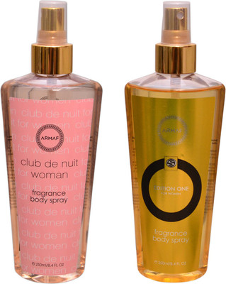 Armaf 1 CLUB DE NUIT WOMEN::1 EDITION ONE WOMEN Body Mist - For Men & Women(500 ml, Pack of 2)